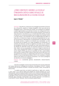 ¿cómo construye varones la escuela? etnografía crítica sobre