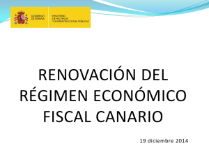 Renovación del Régimen Económico Fiscal Canario