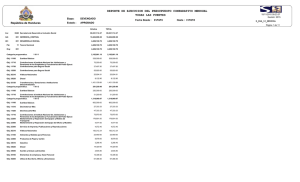 Ejecución del Presupuesto por Egresos por Grupo y Objeto del