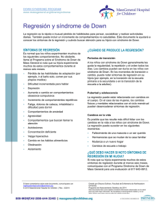 Regression in Children with Down Syndrome