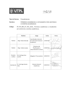 Permisos académicos a estudiantes por eventos cientifícos