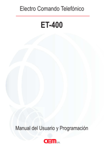 Discontinuado-Electrocomando telefonico ET400 V1.00