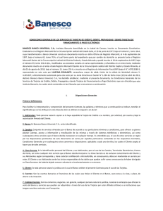 condiciones generales de los servicios de tarjetas