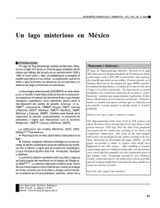 Un lago misterioso en México - Revista de Ingeniería Hidráulica y