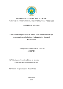 UNIVERSIDAD CENTRAL DEL ECUADOR Contrato de compra