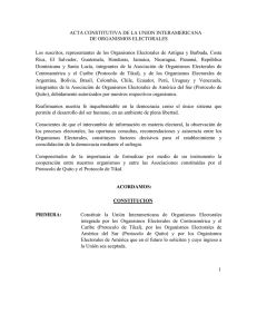 Acta Constitutiva UNIORE, 1991