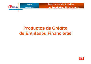 Productos de Crédito de Entidades Financieras
