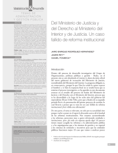 Del Ministerio de Justicia y del Derecho al Ministerio del Interior y de