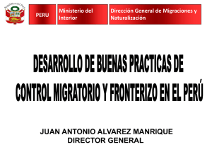 Desarrollo de buenas prácticas de control migratorio y fronterizo en