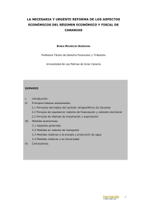 la necesaria y urgente reforma de los aspectos económicos del