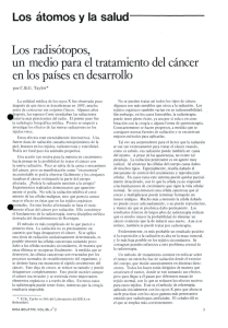 Los radisótopos, un medio para el tratamiento del cáncer en los