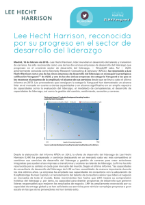 Lee Hecht Harrison, reconocida por su progreso en el sector de