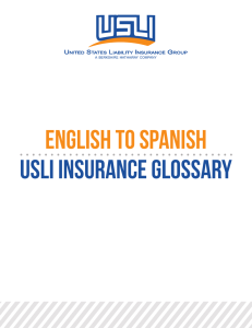 English to Spanish USLI Insurance Glossary