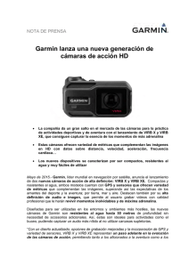Garmin lanza una nueva generación de cámaras de acción HD