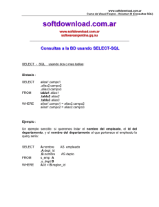 Consultas a la BD usando SELECT-SQL - Proyecto