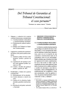 Del Tribunal de Garantías al Tribunal Constitucional: el caso peruano