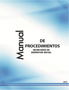 Manual de Procedimientos - Secretaría de Bienestar Social