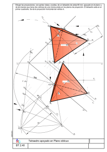 Tetraedro apoyado en Plano oblicuo BT 2.40