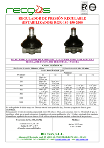 regulador de presión regulable (estabilizador) rgr-180-150