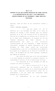 rol n° 62 proyecto de ley que dispone adecuacion del poder judicial