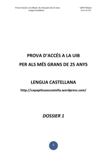 Dossier Accés UIB - Castellà / CEPA Pitiüses