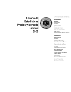 Anuario de Estadísticas Precios y Mercado Laboral 2009