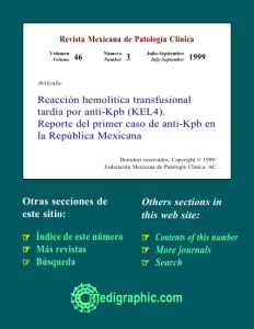 Reacción hemolítica transfusional tardía por anti