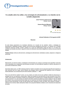 Un estudio sobre los estilos y las estrategias de afrontamiento y su