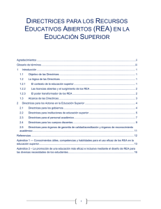 directrices para los recursos educativos abiertos