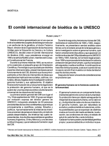 El comité internacional de bioética de la UNESCO
