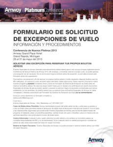 FORMULARIO DE SOLICITUD DE EXCEPCIONES DE VUELO