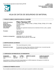 HOJA DE DATOS DE SEGURIDAD DE MATERIAL Fibra Técnica CTF