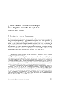 ¿Casada o viuda? El abandono del hogar en el Burgos de