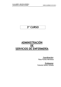 3º curso administración de servicios de enfermería