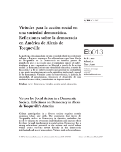 Virtudes para la acción social en una sociedad democrática