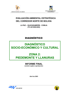 diagnóstico socio-económico y cultural zona 2: piedemonte y