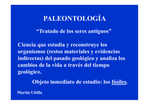 PALEONTOLOGÍA - Departamento de Evolución de Cuencas