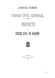 4. 3. Apéndice Primero al Código civil general. Proyecto de Código