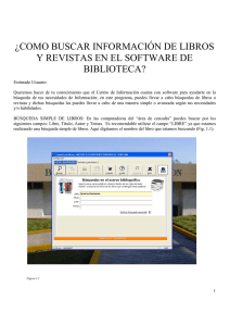 ¿como buscar información de libros y revistas en el software