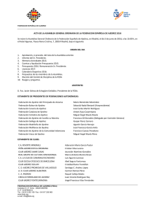 acta asamblea general ordinaria - Federación Española de Ajedrez