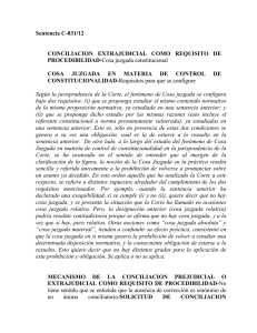 Sentencia C-031/12 CONCILIACION EXTRAJUDICIAL COMO
