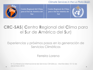 CRC-SAS( Centro Regional del Clima para el Sur de América del Sur)