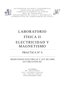 Práctica 4 -Física II y electromagnetismo - lab física - CAES