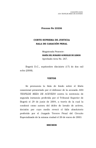 Proceso No 23236 CORTE SUPREMA DE JUSTICIA SALA DE