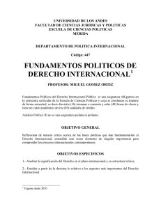 fundamentos politicos de derecho internacional
