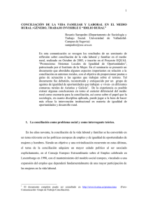 1 CONCILIACIÓN DE LA VIDA FAMILIAR Y LABORAL EN EL