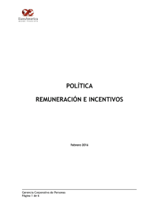 POLÍTICA REMUNERACIÓN E INCENTIVOS