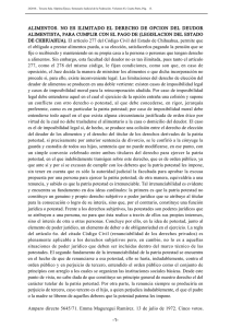 alimentos. no es ilimitado el derecho de opcion del deudor