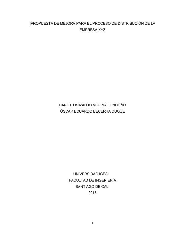 propuesta de mejora para el proceso de distribución de la empresa