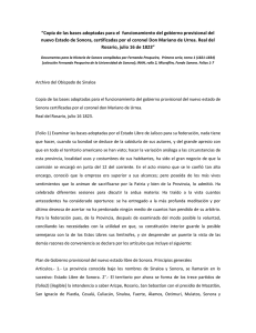 “Copia de las bases adoptadas para el funcionamiento del gobierno